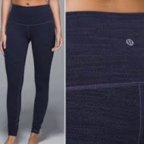 LuLuLeMoN Diamond Jacquard Space Dye Black Nightfall Size 4